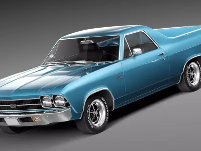 Chevrolet El Camino SS CG 1969 3D model