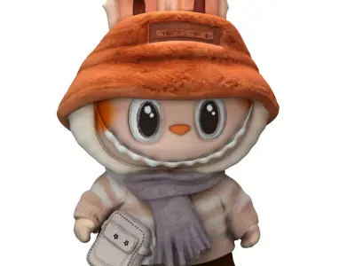 Labubu toy Low-poly 3D model