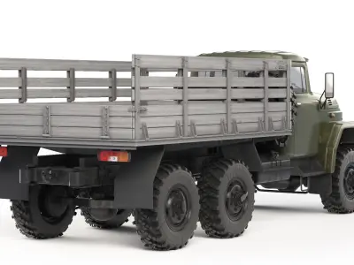 ZiL 131 flatbed body 1966 3D model