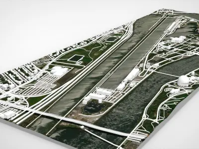 The Circuit Gilles Villeneuve Montreal Canada 3D model