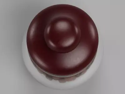 -Coffee Jar with Beans- 3D model