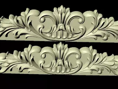 Central decor ornament for furniture 3D model 1024