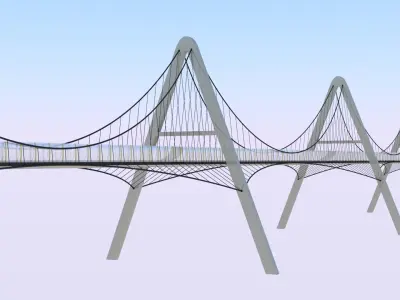 Pedestrian bridge 3 3D model