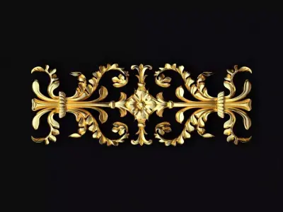 Central decor ornament for furniture 3D model 917