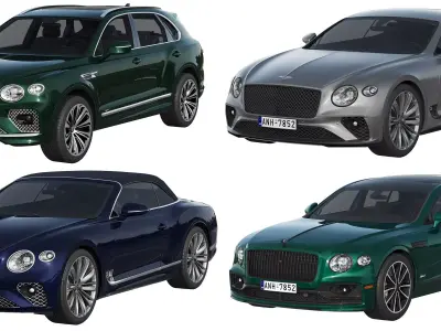 Bentley HQ cars collection 3D Model Pack