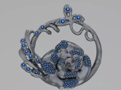 flower pendant 3D print model