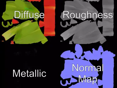 Elegant Red Tulip model pack Low-poly 3D model