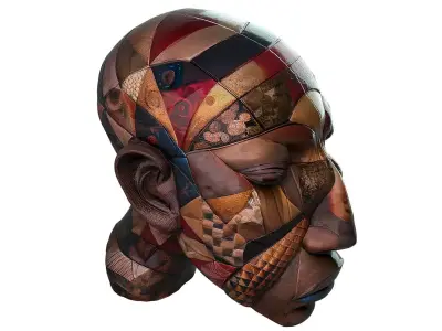 Statuette Head Low-poly 3D model