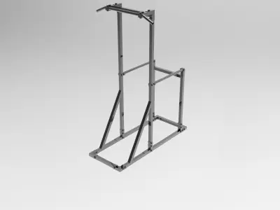 Gym equipment Pull-up bar and Dip construction Free 3D model