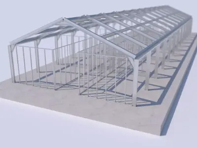 3D Model of Metal Structure Frame MK1 Low-poly 3D model