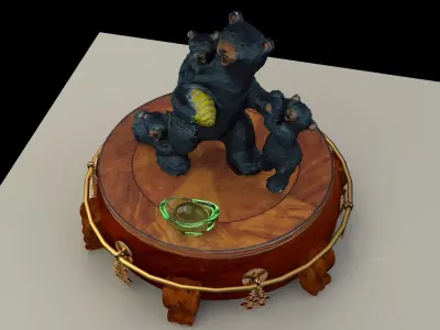 Chinese family bear 3D model