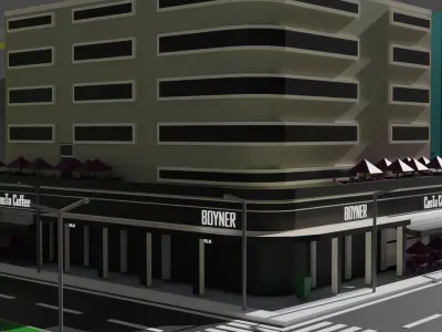 Low Poly city Free low-poly 3D model