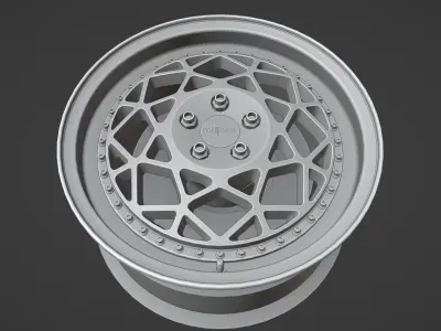 DSC - 3 Piece Wheels - Game Ready Low-poly 3D model