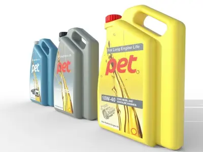 Motor Oil Bottle Model-1B Low-poly 3D model