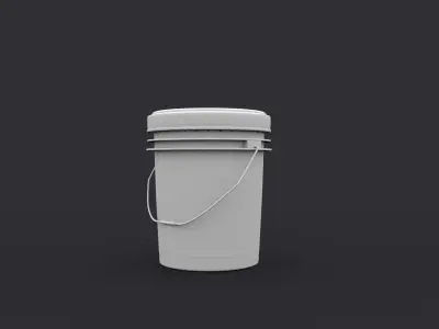 castrol bucket Low-poly 3D model