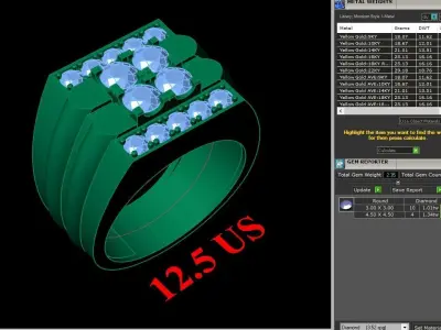 Luxury Men Rings Designs 6MR095 3D print model