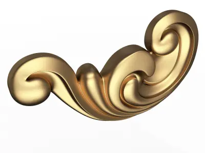 Carved Plaster Molding Decoration 027 Low-poly 3D model