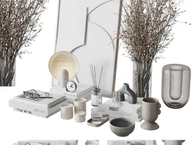 decorative set 003  Low-poly 3D model