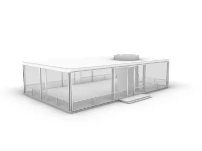 Glass House 3d Architectural Model 3D model