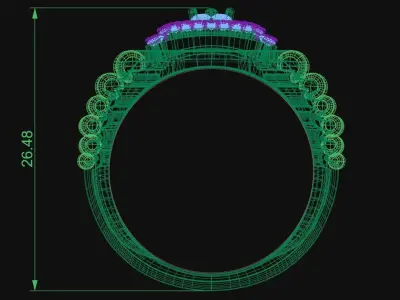 Diamond Jewelry Ring 3D print model