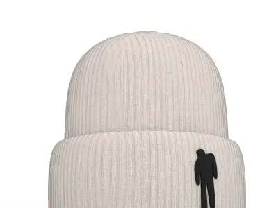 White Billie Eilish Cap  Low-poly 3D model