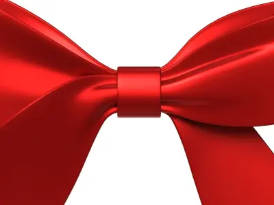 Christmas Bow Ribbon 84 Low-poly 3D model