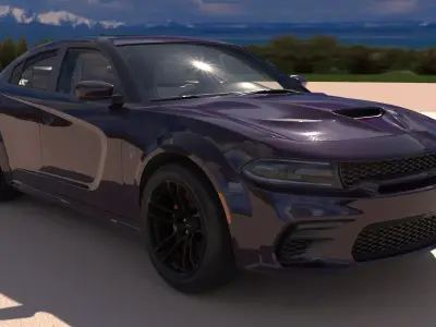 Dodge Charger SRT Hellcat 2020 with Detailed Interior 3D model