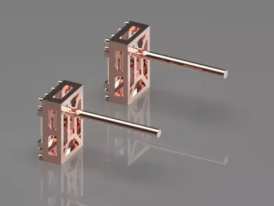 Luxury Yellow Gold Diamond Earrings je0110 3D print model