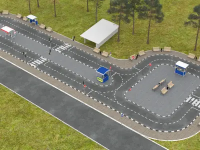 Training auto track 3D model