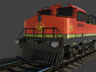 Train BNSF 3D model