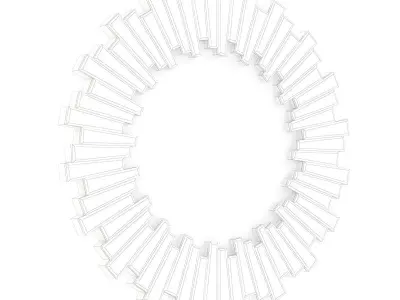Avila Round Mirror 3D model