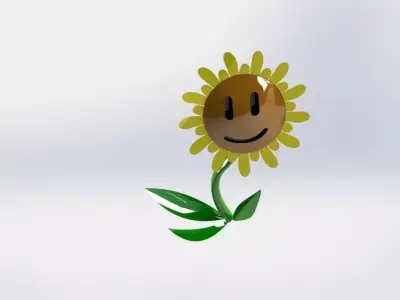 sunflower plant Free 3D model