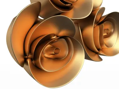Rose Plaster Molding Decoration CNC Low-poly 3D model