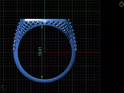 Luxury Dollar Sign Mens Ring With Diamonds Jewelry Gents Rings 3D print model