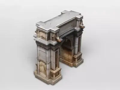 Triumphal Arch Classical Marble Monument 3D model