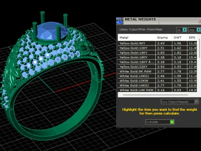 LUXURY HIP HOP RUBY RING 3D PRINTABLE MODEL 3D print model