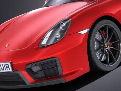 Porsche Boxster GTS 2017 VRAY 3D model