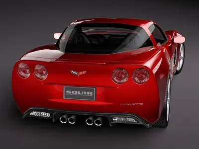 Chevrolet Corvette ZR1 mid-poly 3D model