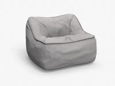 Modern Lounger Chair twill Low-poly 3D model