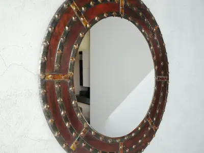 Round Ox Cart Mirror 3D model