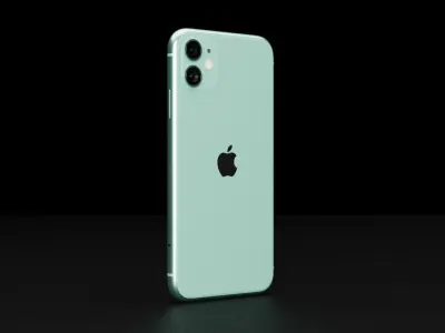 Apple iPhone 11 In All Official Colors and Dimensions Low-poly 3D model