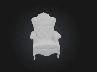 armchair luxury Low-poly 3D model