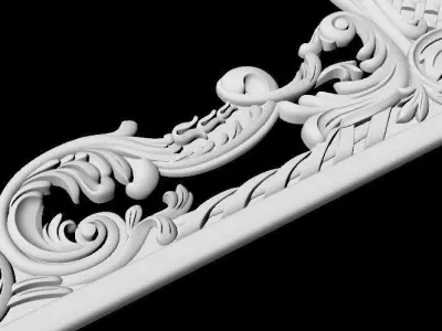 Central decor ornament for furniture 3D model 923