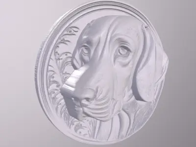 Vizsla 3 basrelief for 3D printing 3D print model