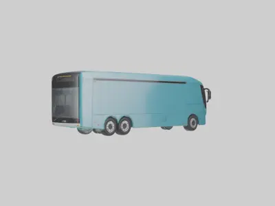 Electric Bus Model 1 Low-poly 3D model