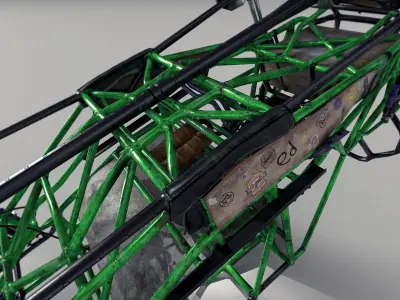 Monster Truck version 2 Low-poly 3D model