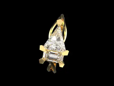 Bague triangle rectangle pentagones 3D print model