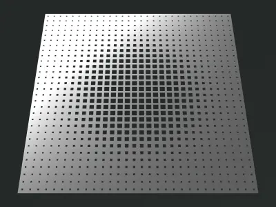 Perforated panel 3D Model Collection