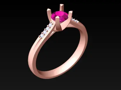 Diamond Ring - Womens Rings - N718057 3D print model