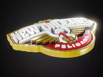 New Orleans Pelicans logo - Cinematic - 3D print 3D model